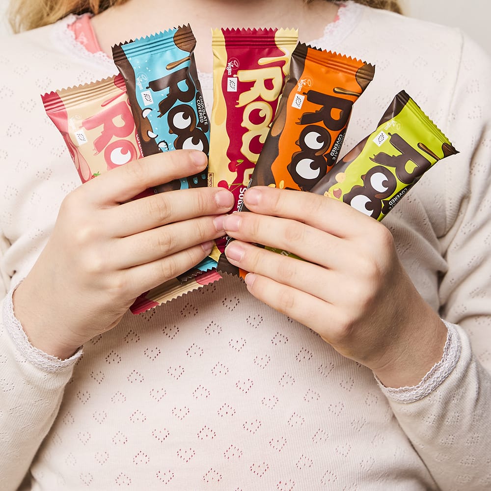 Roobar Schoko-Riegel Probierpaket Probierpaket Schokoriegel Roobar (15 Riegel)