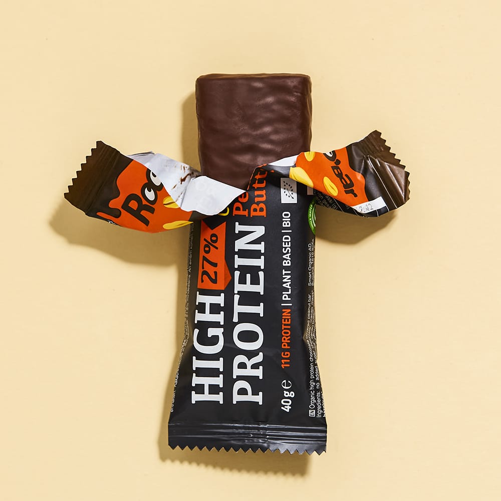 Roobar Schoko-Riegel High-Protein Schokoriegel mit Erdnussbutter