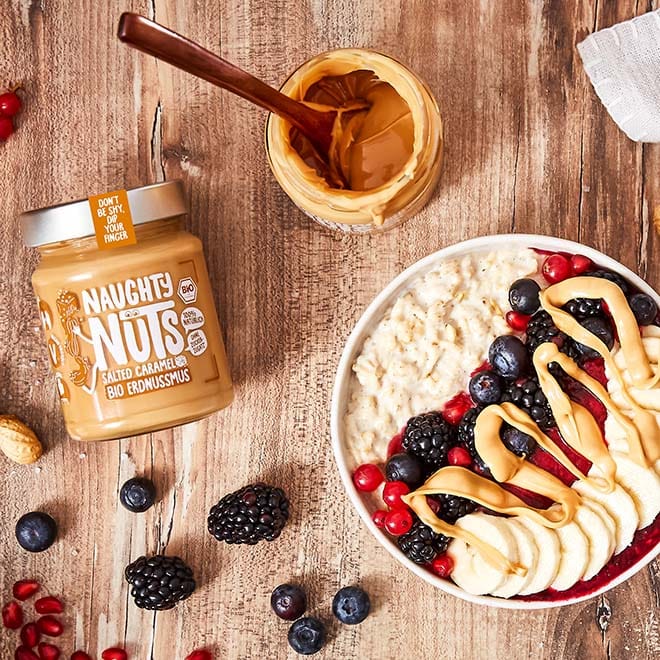 Naughty Nuts Nussbutter Bio Erdnussmus Salted Caramel