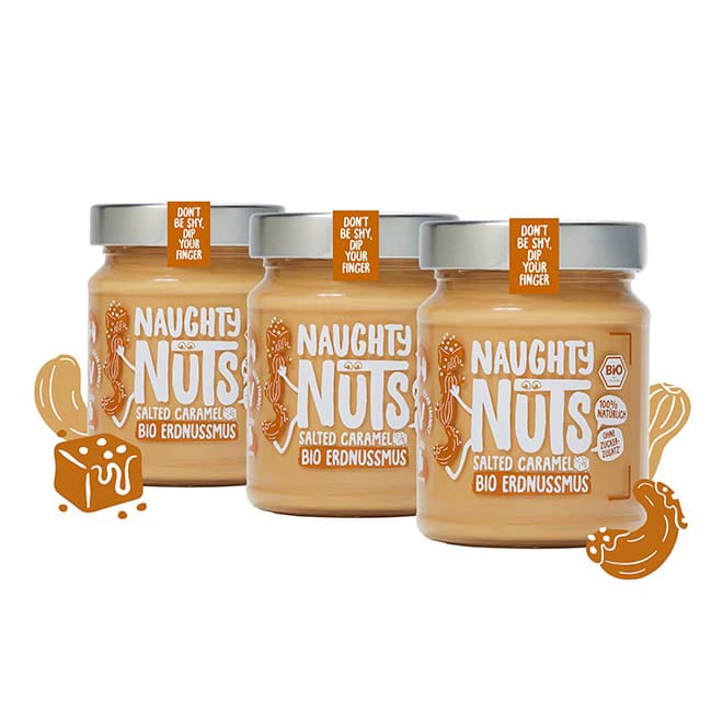 Naughty Nuts Nussbutter Bio Erdnussmus Salted Caramel