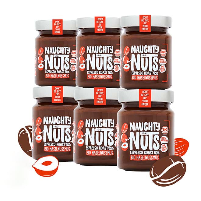 Naughty Nuts Nussbutter Bio Haselnussmus Espresso Roast