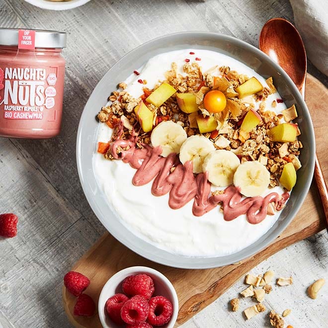 Naughty Nuts Nussbutter Bio Cashewmus Raspberry Rumble
